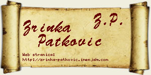 Zrinka Patković vizit kartica